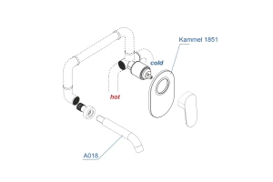 Смеситель для раковины WasserKraft Kammel хром - 3