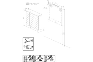 Зеркало-шкаф Бриклаер Кристалл 75 ясень анкор, темный, с подсветкой - 3