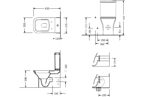 Унитаз-компакт Serel Nita с сиденьем микролифт белый - 2