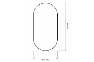 Зеркало Abber Immer Offen 60 черное - 2