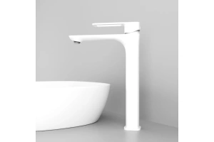 Смеситель для настольного умывальника, белый матовый - 3