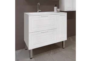 Тумба для комплекта Style Line Альба 90 Люкс L, с бельевой корзиной