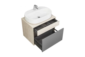 Тумба с раковиной Aquaton Лофт Урбан 65 светлое дерево-серый - 3