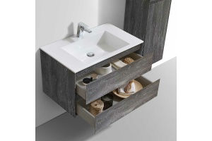 Тумба с раковиной Vincea Luka 80 серое дерево - 2