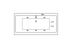 Акриловая ванна Excellent Pryzmat Slim 160x75 белая бронза с гидромассажем - 2