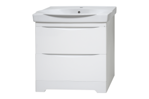 Тумба с раковиной Misty Элвис 80 белая глянцевая