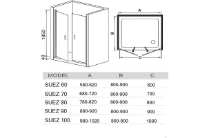 Душевая дверь River Suez 60 (10000006432) - 3