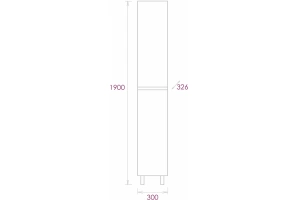 Шкаф-пенал Onika Милтон 30 напольный белый - 3