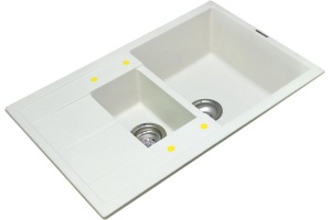 Мойка кухонная Lava D4 latte (белый) - 3