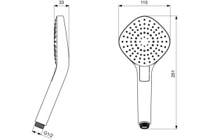 Душевая лейка Ideal Standard IdealRain (B2232AA) - 2