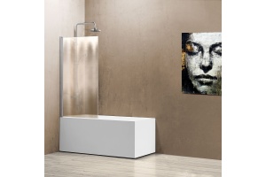 Шторка на ванну Vincea VSB-11800CH 80 см, профиль хром, стекло шиншилла