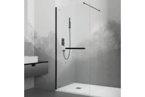 Душевая перегородка RGW Walk In WA-041B 90х195 профиль черный стекло прозрачное