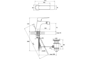 Смеситель для биде Ravak Classic хром (X070082) - 2