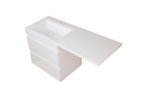 Тумба под раковину Style Line Даллас 130 Люкс Plus, белый (СС-00002352) - 2