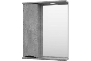 Зеркало-шкаф Misty Атлантик 60 левое серое матовое