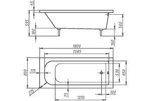 Ванна из искусственного камня Фэма Виктория 180х80 - 3