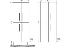 Шкаф-пенал СанТа Вегас 60 универсальный - 3