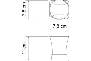Стакан для зубных щеток WasserKRAFT Amper сталь матовый - 2