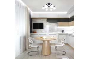 Люстра на штанге Eurosvet Blasco 30145/6 хром/венге - 2