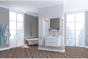 Комплект мебели подвесной Aquaton Леон 80 белый - 3