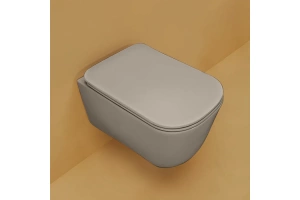 Унитаз подвесной Kerasan Tribeca с сиденьем микролифт Nocciola (511481) - 2