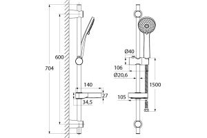 Душевой гарнитур Iddis Cuba (CUB3F00i16) - 2