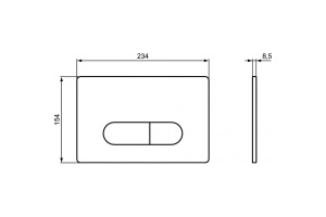 Кнопка смыва Ideal Standard Oleas M1 матовый хром (R0115JG) - 3