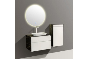 Тумба с раковиной Black&White Universell 80 белая - 3