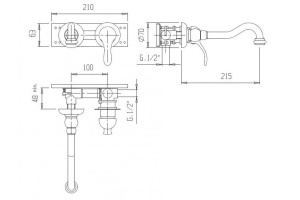 Смеситель для раковины Cezares Elite (ELITE-BLS1-03/24-Bi) - 2