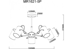 Люстра на штанге MyFar Sara MR1621-5P - 3