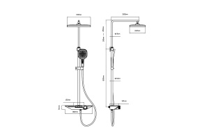 Душевая стойка Vincea хром - 2
