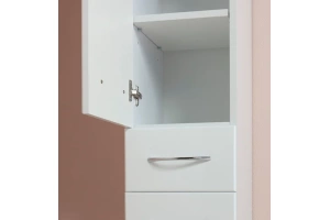 Шкаф-пенал Onika Модерн 40 L с бельевой козиной, белый (404009) - 3