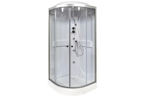 Душевая кабина Deto L 100х100 с гидромассажем и электрикой, хром (L601GM+EL)