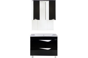 Тумба для комплекта Bellezza Эйфория 105 черная - 2
