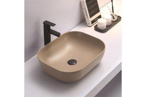 Раковина накладная CeramaLux NC 50.5 см капучино матовый (78104MC-1) - 2