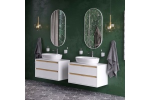 Зеркало Excellent Revia 100х50 белое матовое - 2