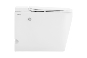 Приставной унитаз Abber Rechteck белый матовый с сиденьем микролифт - 2