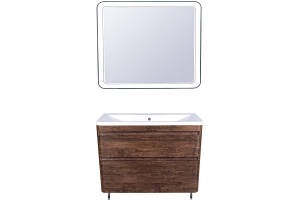 Мебель для ванной Style Line Атлантика 100 Люкс Plus, напольная, старое дерево