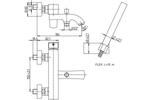 Смеситель для ванны с душем Paini Lady 89CR105KM - 2