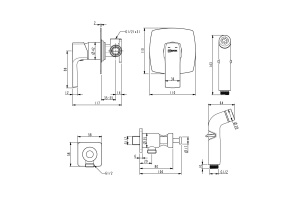 Гигиенический душ Lemark Ursus со смесителем LM7219BL - 2