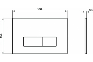 Кнопка смыва Ideal Standard Oleas хром, матовый (R0119JG) - 3