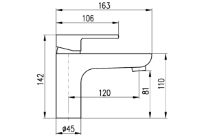 Смеситель для раковины Rav Slezak Vltava черный матовый - 3