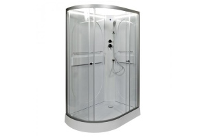 Душевая кабина Deto L 120х80 с подсветкой, хром (L602RNLED)