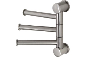 Полотенцедержатель тройной WasserKRAFT 12 поворотный сталь матовый