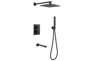 Душевая система Abber Weiss Insel черный, матовый (AF8050B)