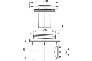 Сифон для душевого поддона AlcaPlast  (A49B) - 2