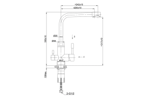 Смеситель для кухни Lemark Expert розовое золото (LM5061RGN) - 2
