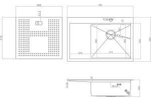 Мойка кухонная Zorg Master N-7852-R - 3