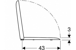 500.837.01.1 GEBERIT сиденье для унитаза ICON Square, с микр., быстроразъемные петли (белый) - 2