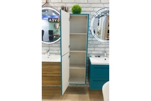 PLATINO  Шкаф подвесной с двумя распашными дверцами, Бирюзовый матовый , 400x300x1500, AM-Platino-1500-2A-SO-TM - 3